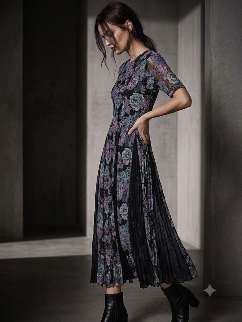 Vintage Maxi Lined Whimsical Dress